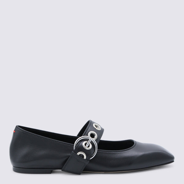 Aeyde 100% Leather flat in black