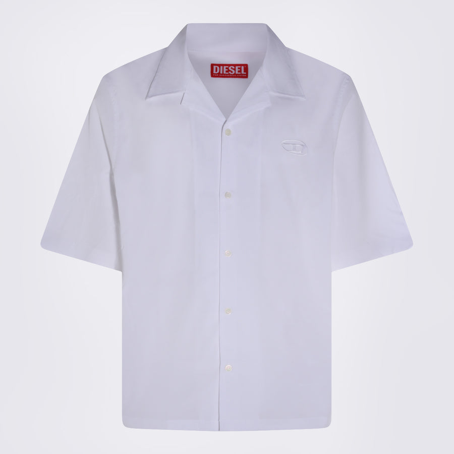 Diesel 97% cotton shirt in white