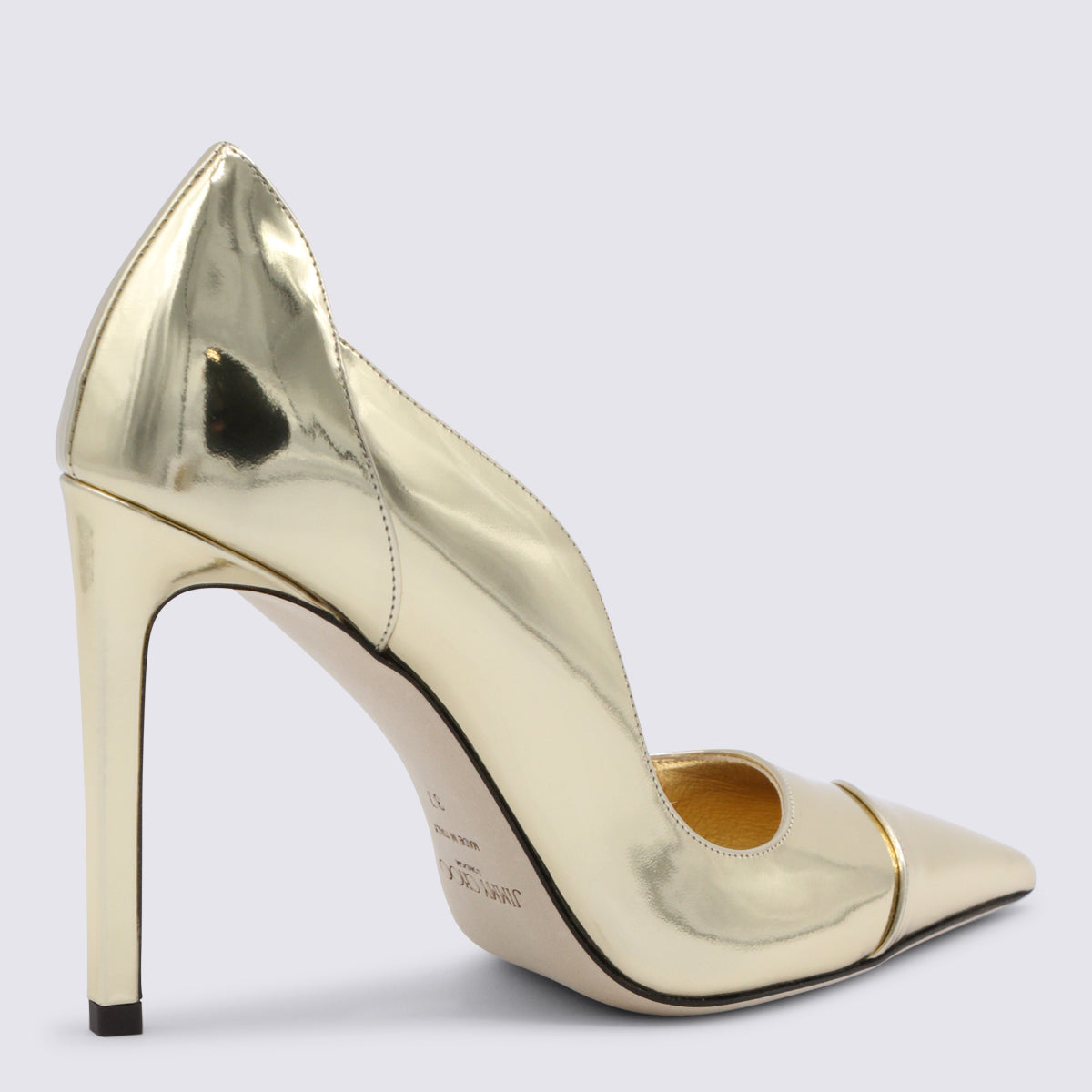 Jimmy Choo With Heel Golden _cover Le Sole