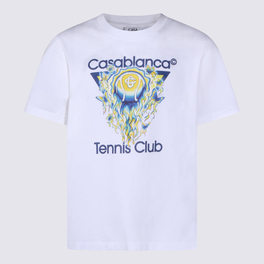 Casablanca 100% cotton t-shirt in white