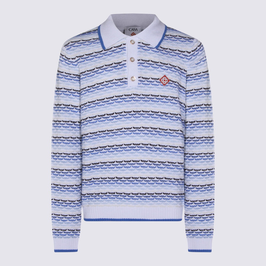 Casablanca 100% Cotton polo in blue