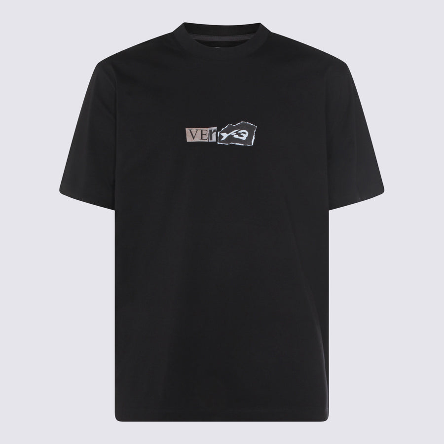 Y-3 100% Cotton t-shirt in black