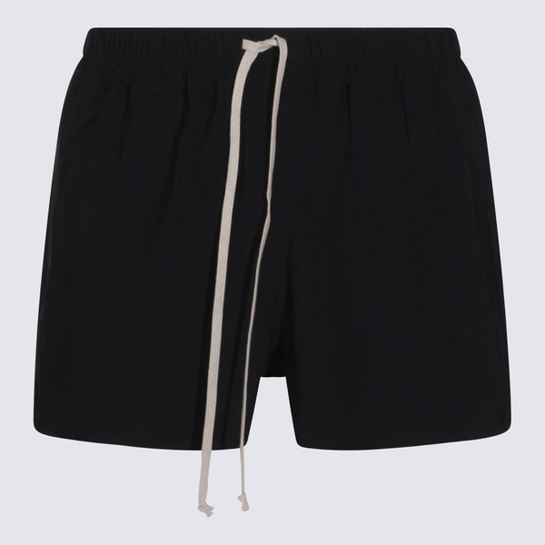 Rick Owens 92% Nylon swim shorts in black