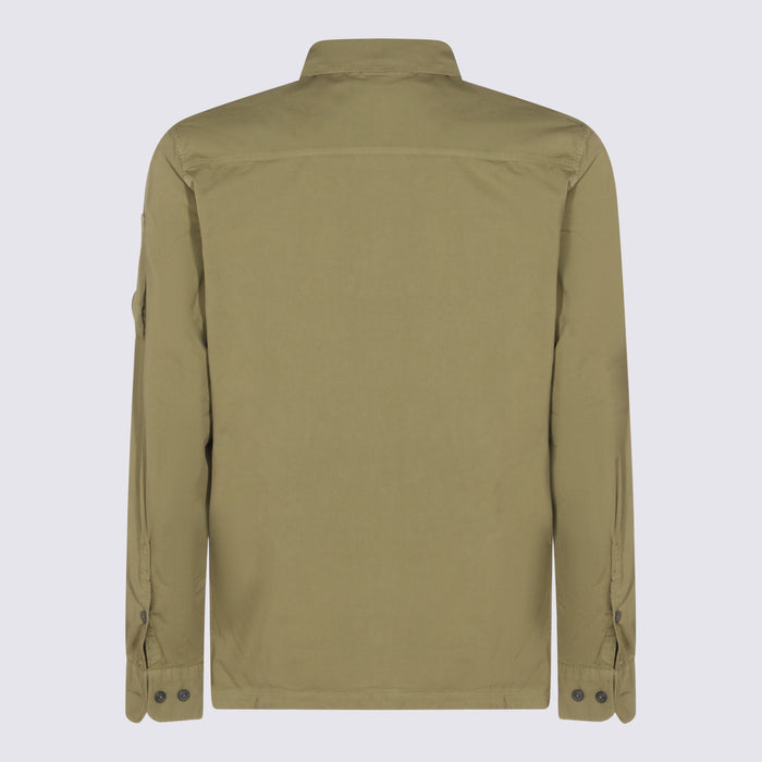 Cp Company Shirts Dried Herb _100 % Co