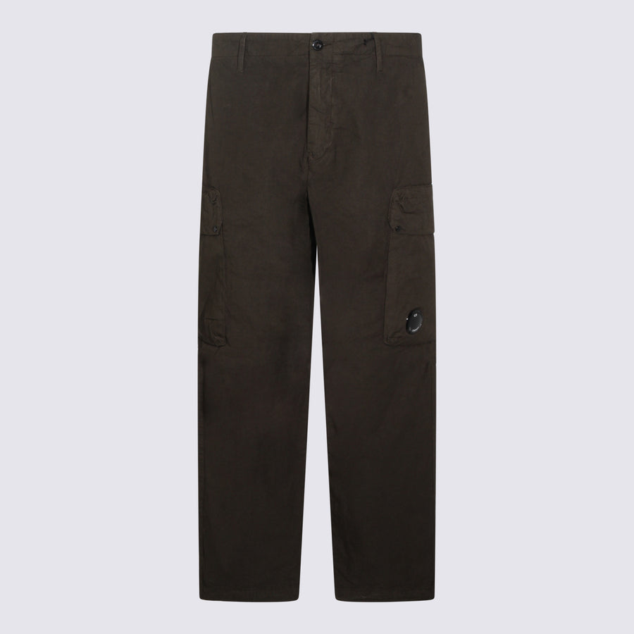 Cp Company 100% Cotton cargo pants in green