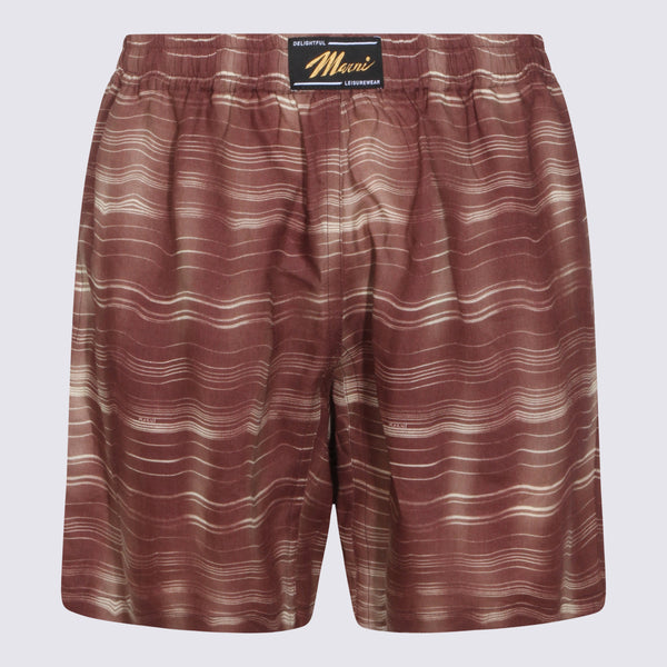 Marni 100% ramie bermuda shorts in brown