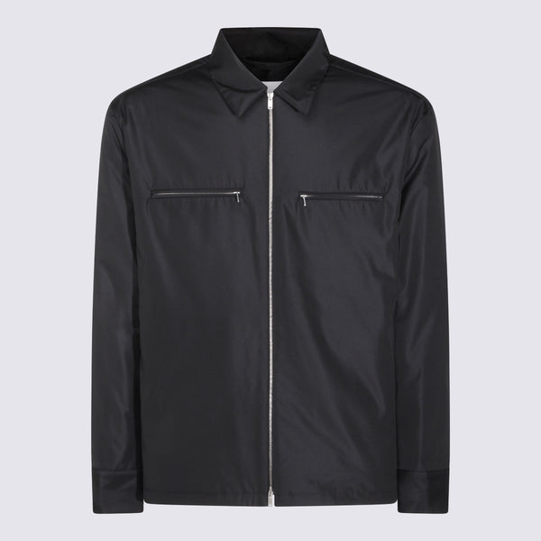 Jil Sander 100% Polyamide jacket in black