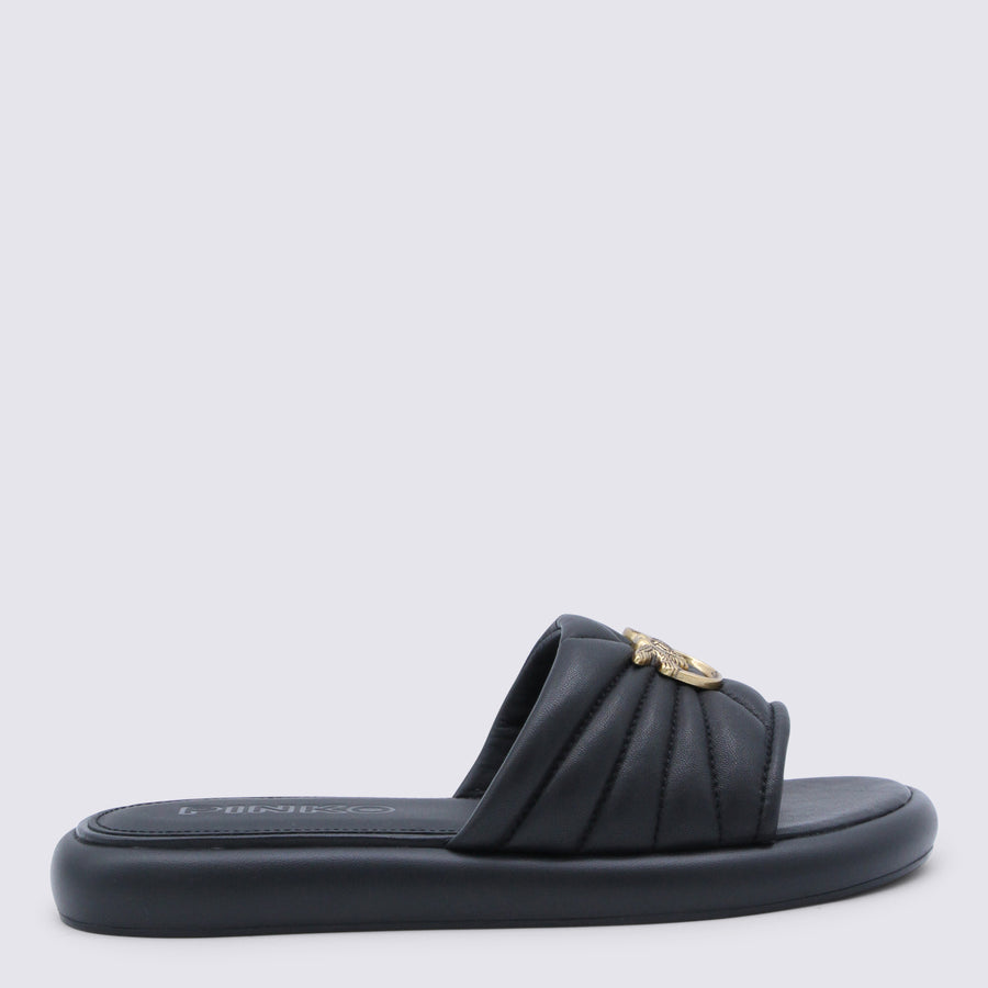 Pinko Leather slide in black