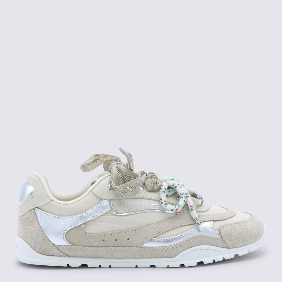 Pinko Suede/Textile/Elastane sneaker in beige
