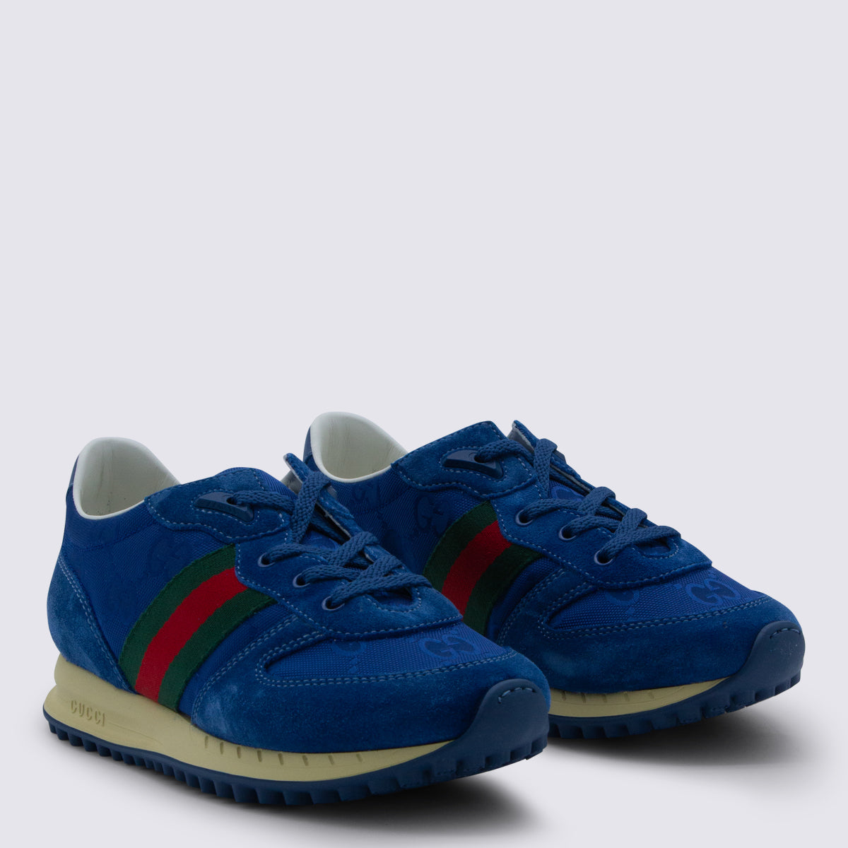 Gucci Sneakers Blue Calf Skin