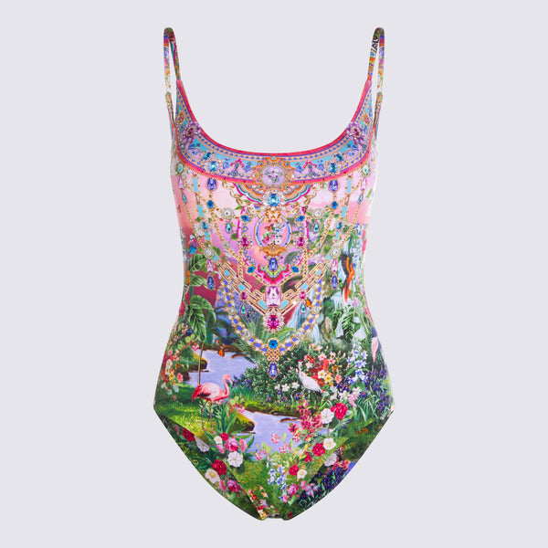 Camilla 82% polyamide swimsuit in pink