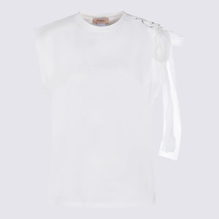 Twin-Set 100% Cotton t-shirt in white