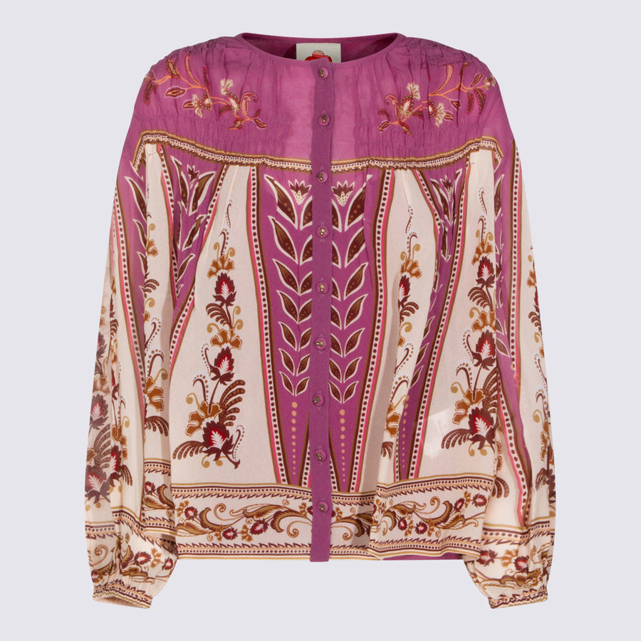 Farm Rio 100% viscose blouse in pink