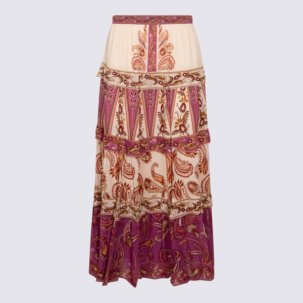 Farm Rio 100% viscose skirt in multicolor