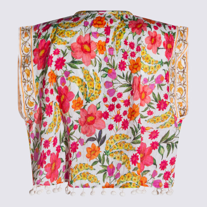 FARM RIO Shirts Banana Flowers Off-white