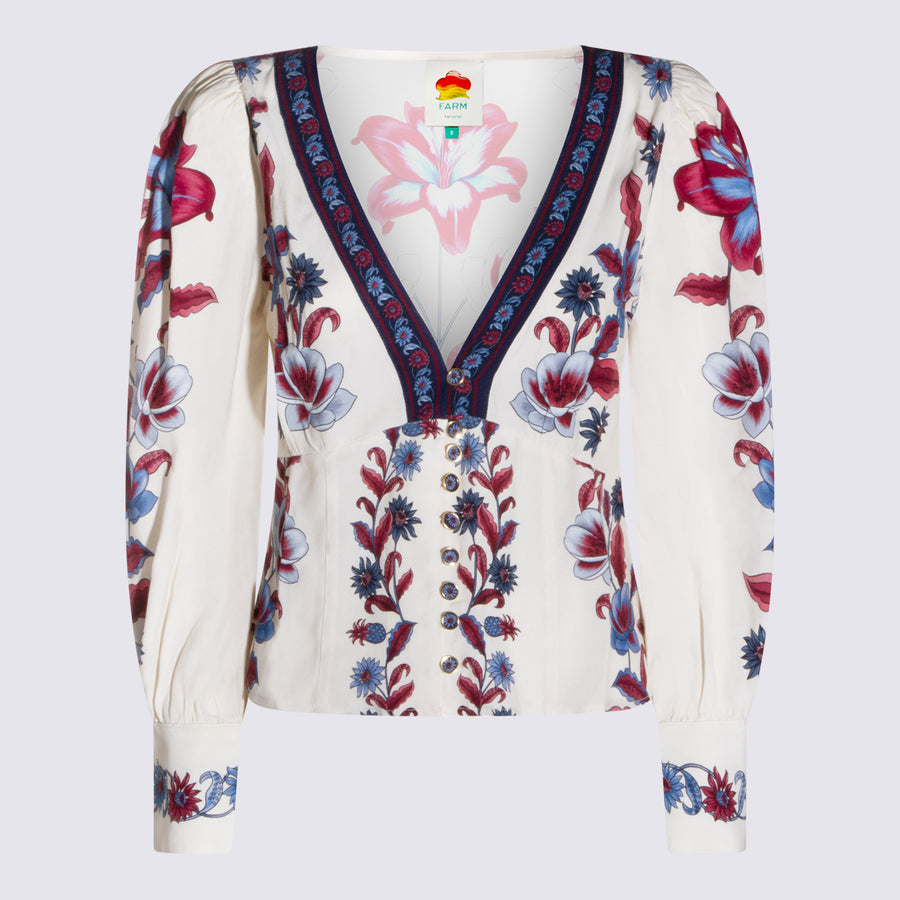 Farm Rio 100% viscose blouse in white