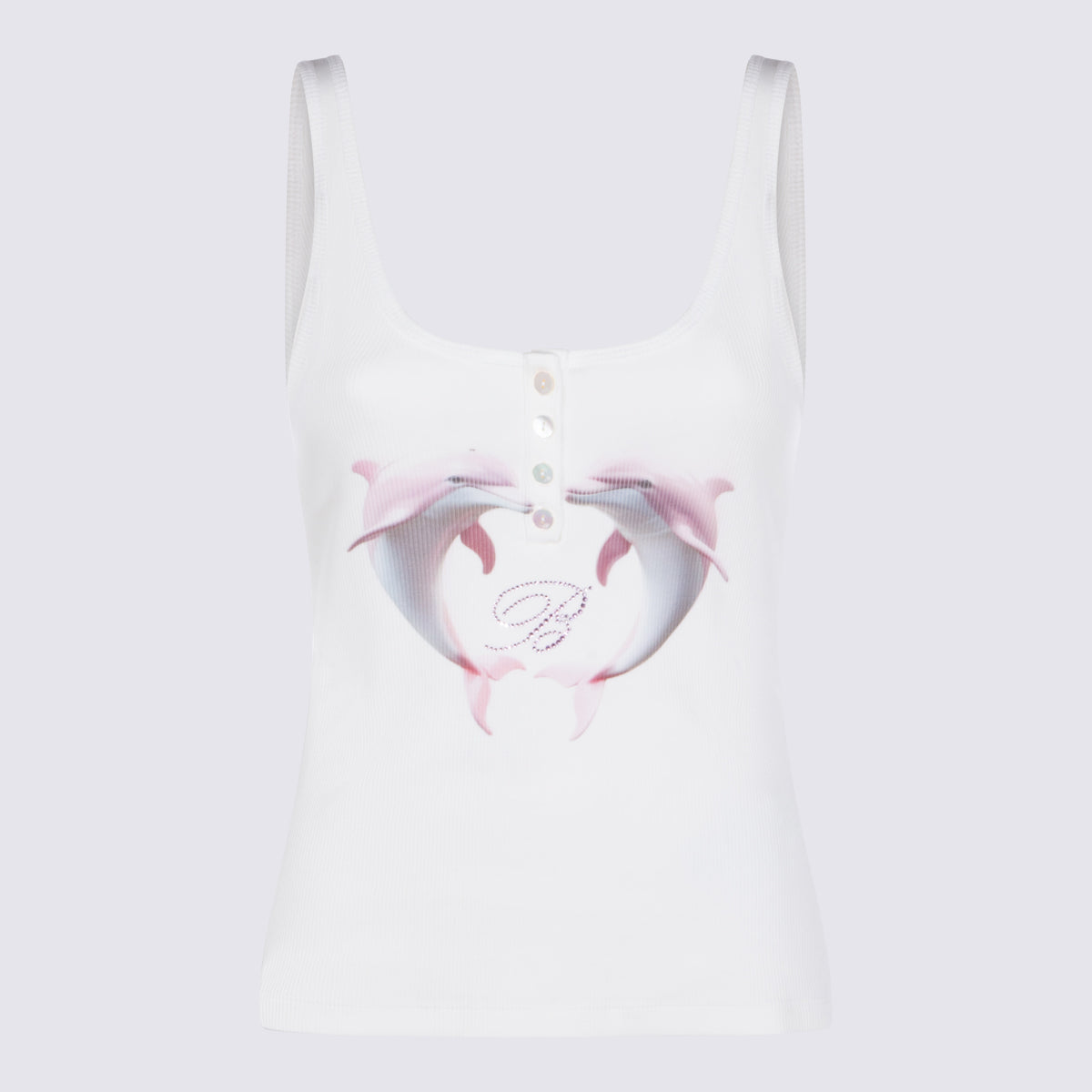 Blumarine Top Natural White _100 % Co