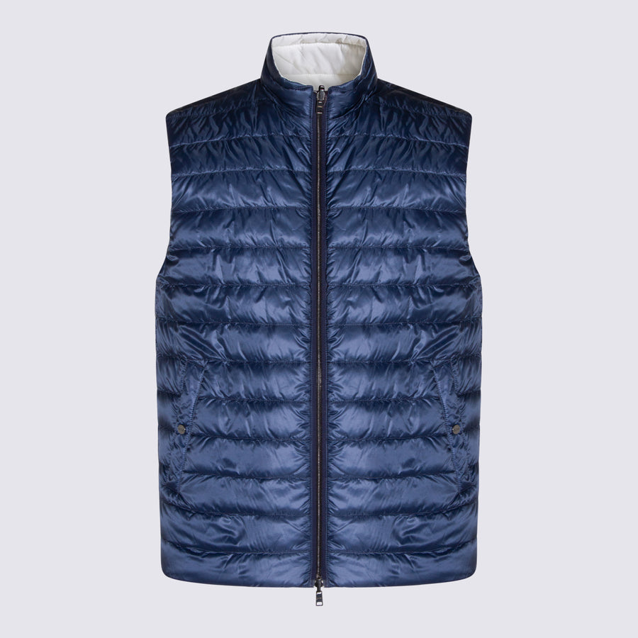 Herno 100% PA (Nylon) vest in navy