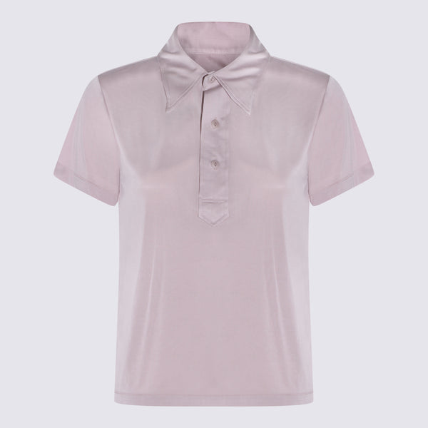 Maison Margiela 90% Cotton polo in pink