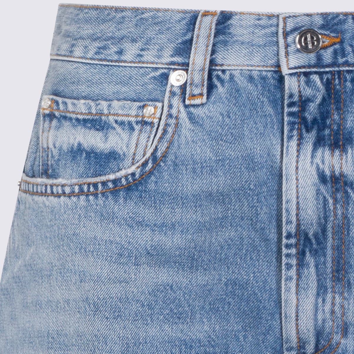ANINE BING Shorts Washed Blue _ Pl Co