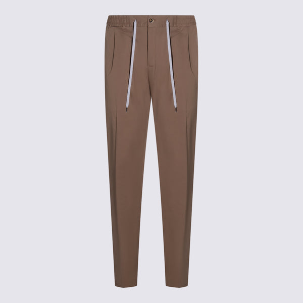 Pt Torino 66% Cotton trousers in beige