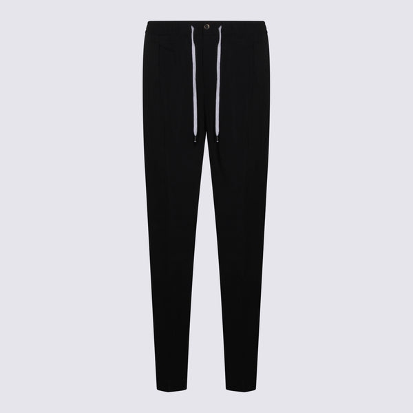Pt Torino 66% cotton trousers in black
