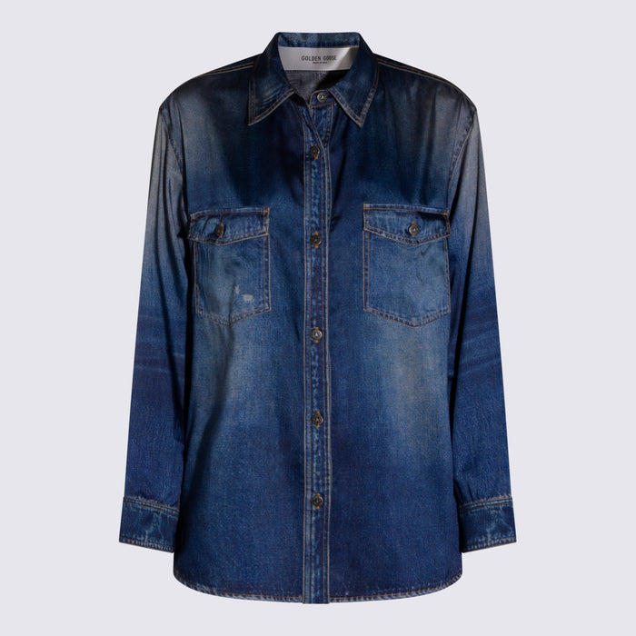 Golden Goose Shirts Blue _pl