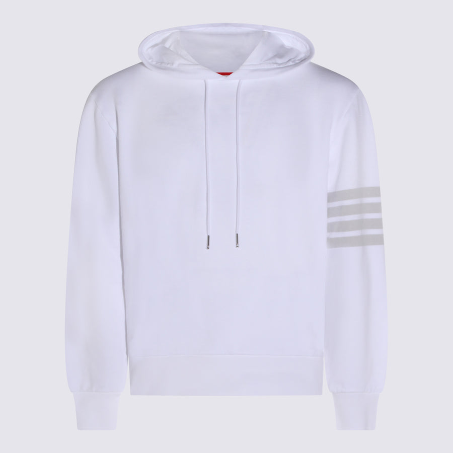 Thom Browne 100% Cotton hoodie in white