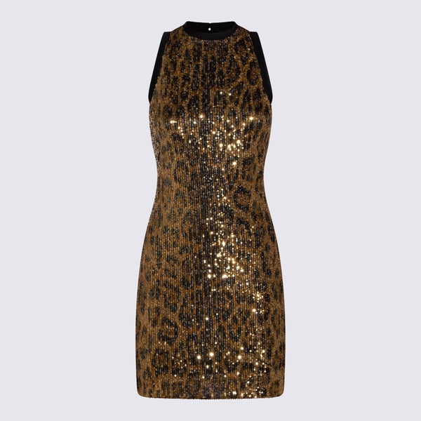 Roberto Cavalli 97% Polyester dress in gold