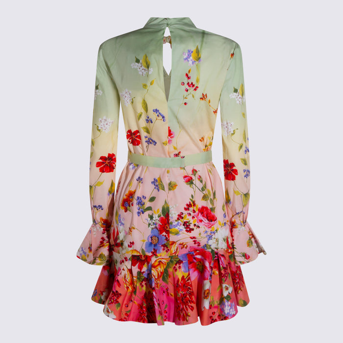 Roberto Cavalli Dresses Green/fuchsia Co El