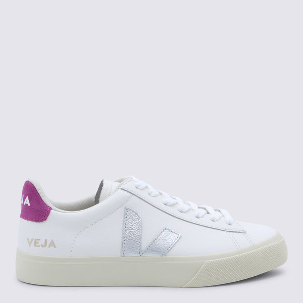 Veja Leather and suede upper sneaker in white