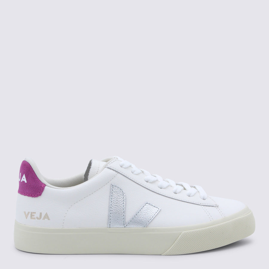 Veja Leather and suede upper sneaker in white