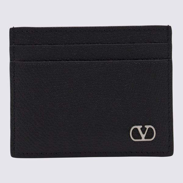Valentino Garavani Leather card case in black