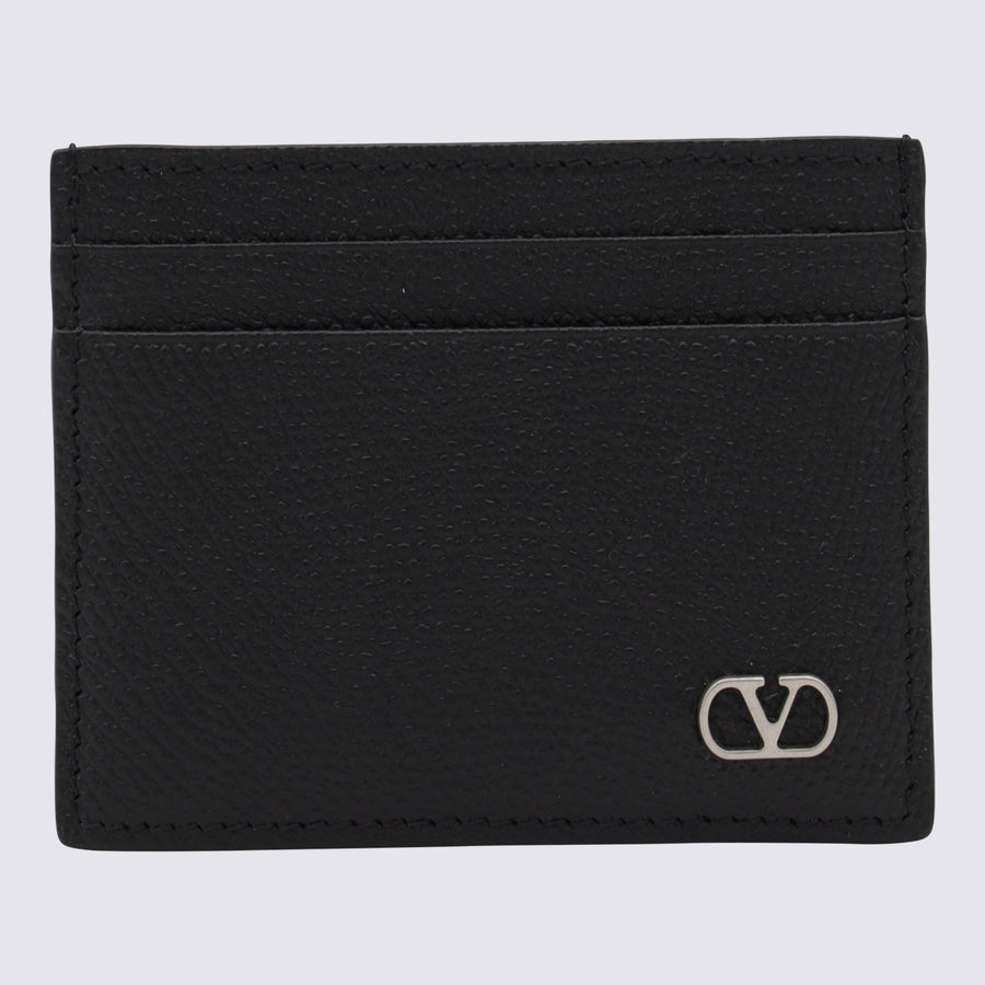 Valentino Garavani Leather card case in black