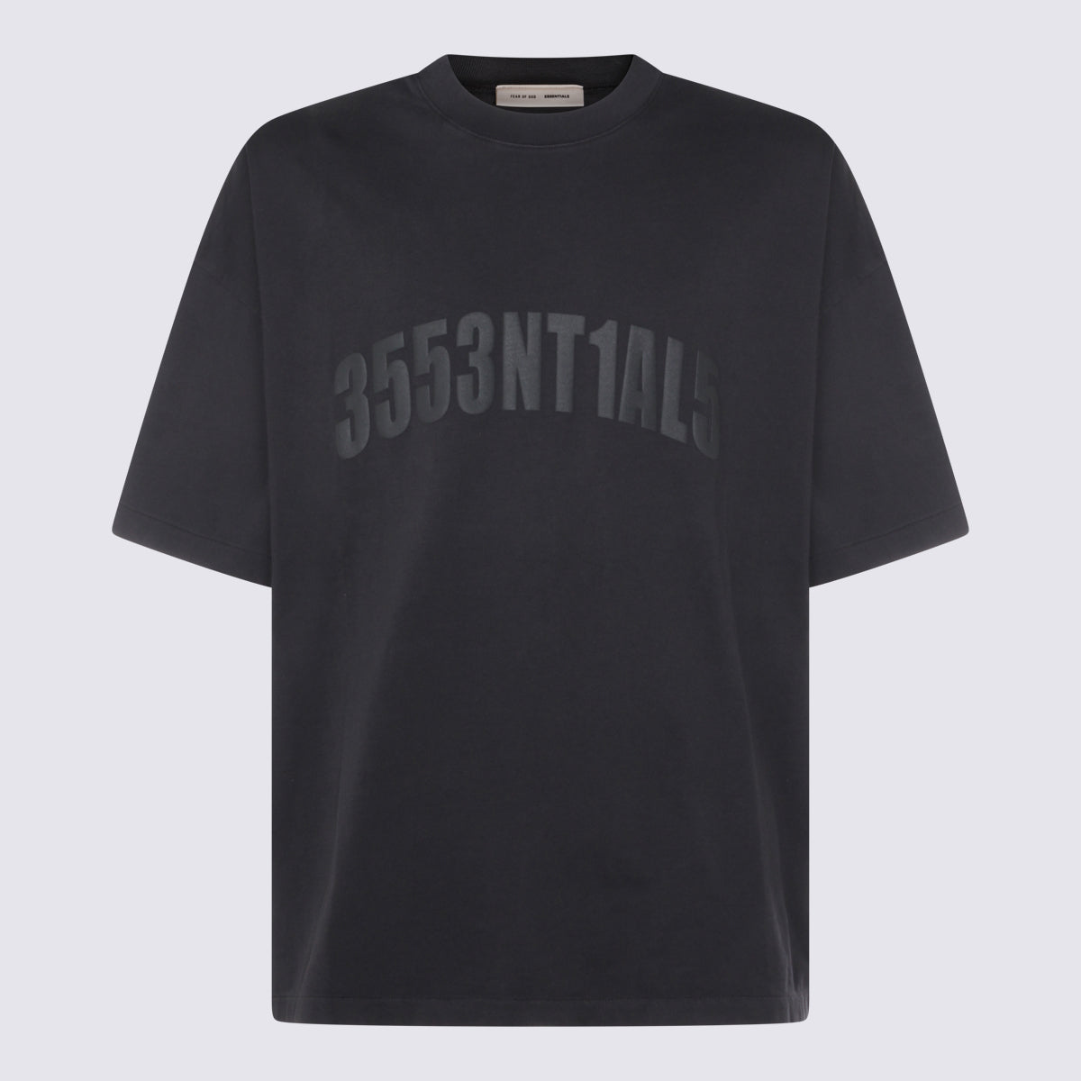 FEAR OF GOD ESSENTIALS T-shirts and Polos Vintage Black _100 % Co