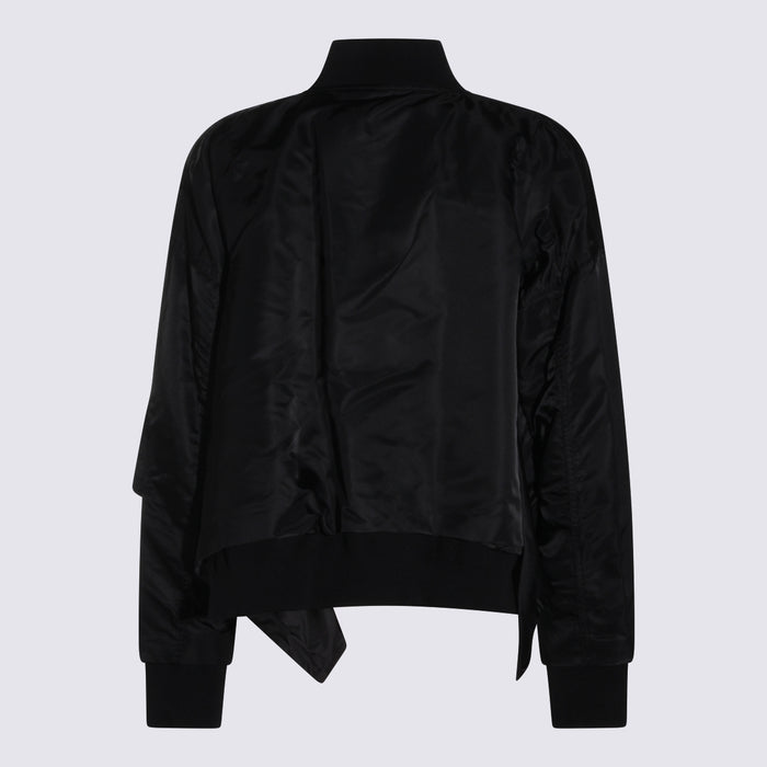 Sacai Jackets Black Nylon