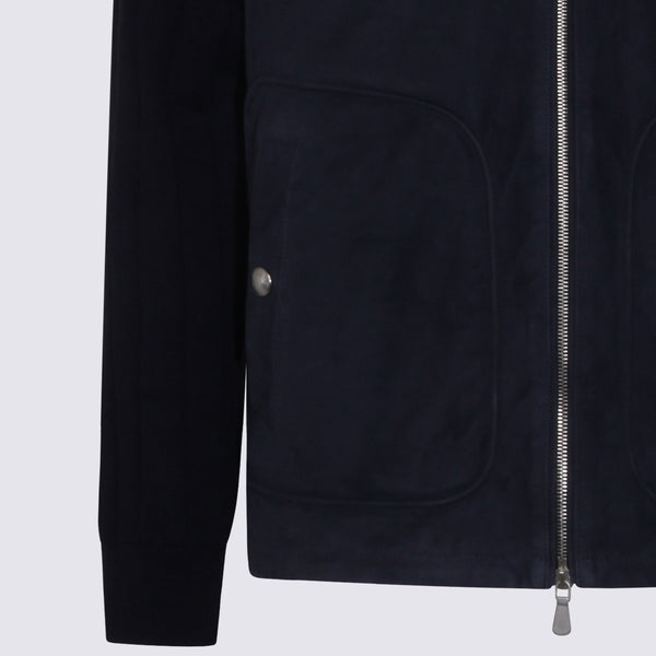 Eleventy 100% nylon jacket in navy