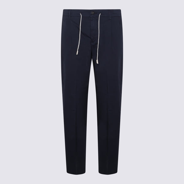 Eleventy 96% Cotton trousers in navy