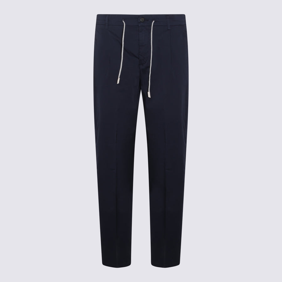 Eleventy 96% Cotton trousers in navy