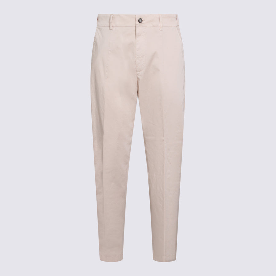 Eleventy 98% cotton trousers in beige