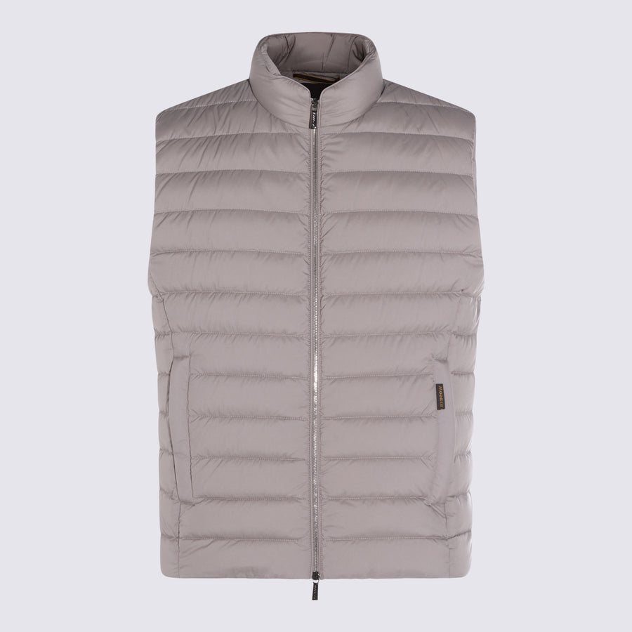 Moorer 95% Nylon vest in beige