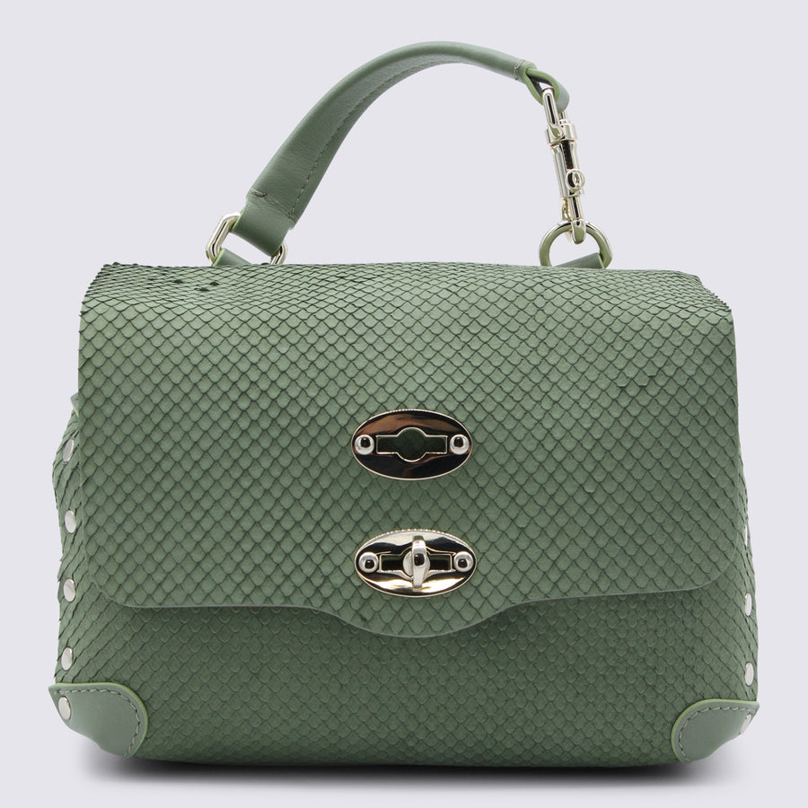 Zanellato 100% Leather top handle bag in green