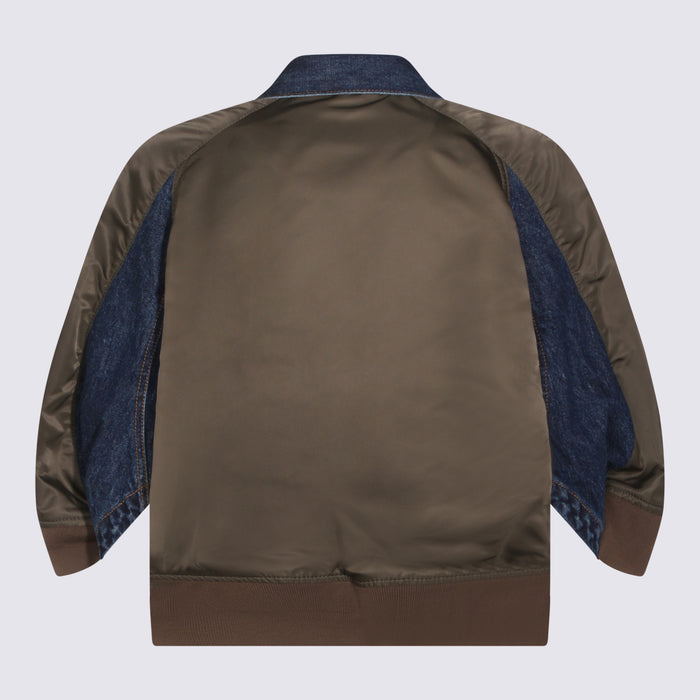 Sacai Jackets Blue/khaki _co Pu Pl