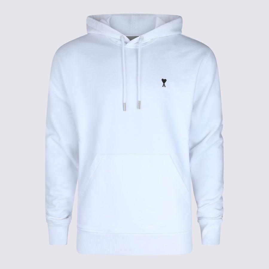 AMI Paris 100% Cotton hoodie in white