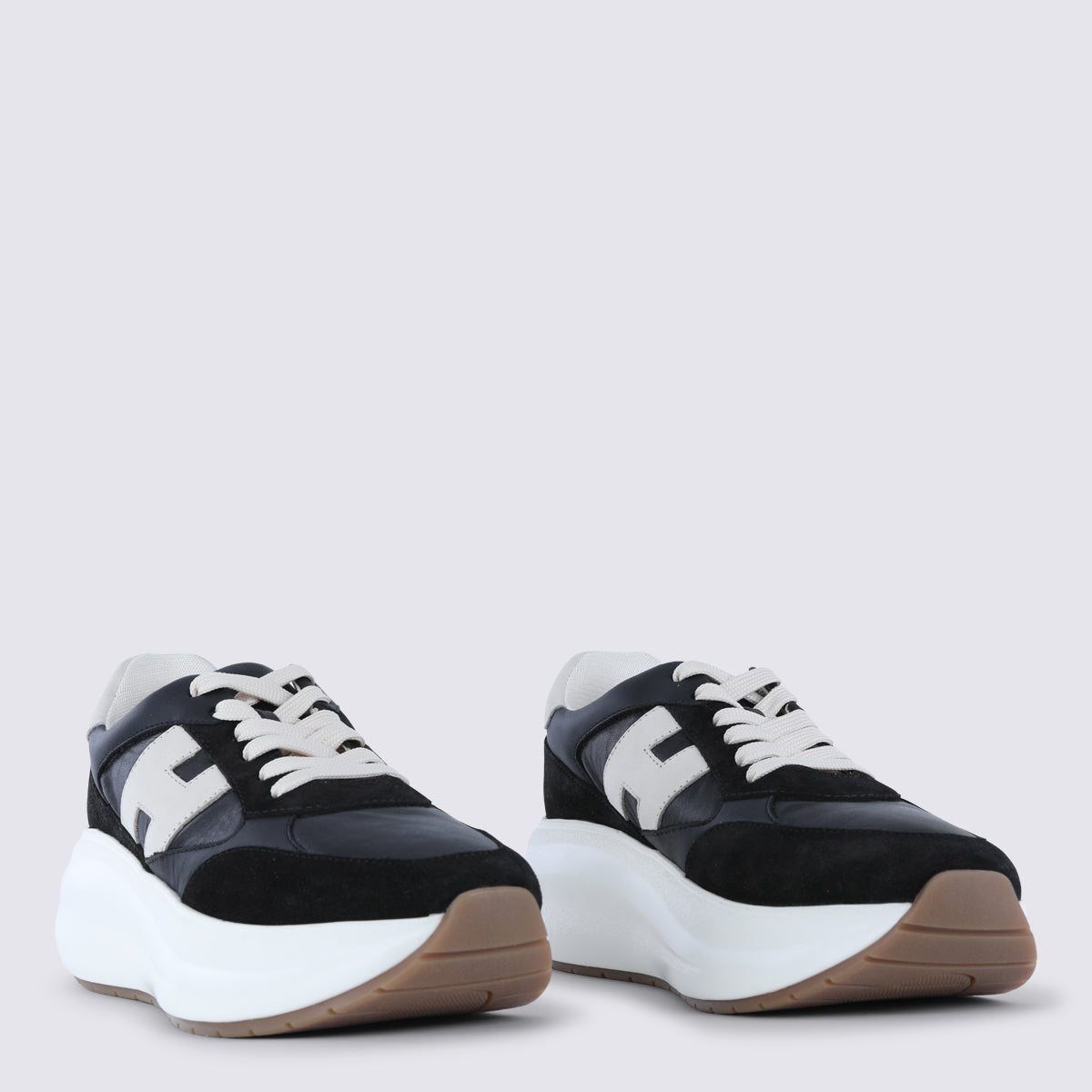 Hogan Sneakers Nero/yogurt Cover Tex/le - Sole El