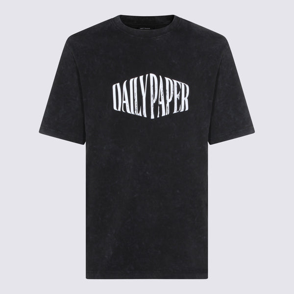 Daily Paper Uomo 100% cotton t-shirt in black