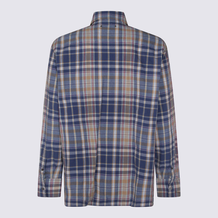 Golden Goose Shirts New Wheat/indigo Blue/old Red _100 % Co