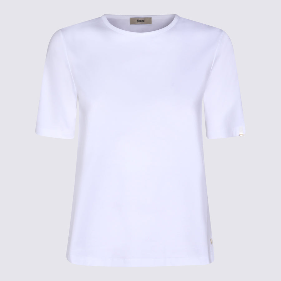 Herno 100% Cotton t-shirt in white