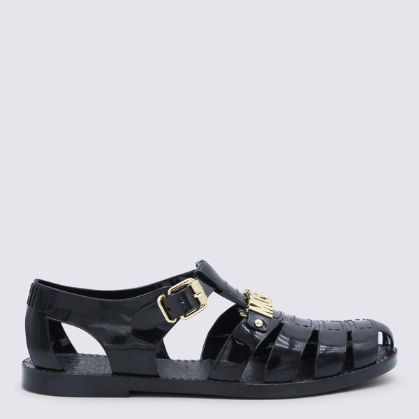 Moschino Polyvinyl chloride sandals in black