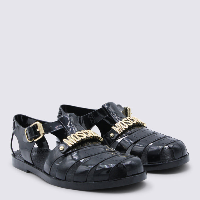Moschino Sandals Black _100 % El